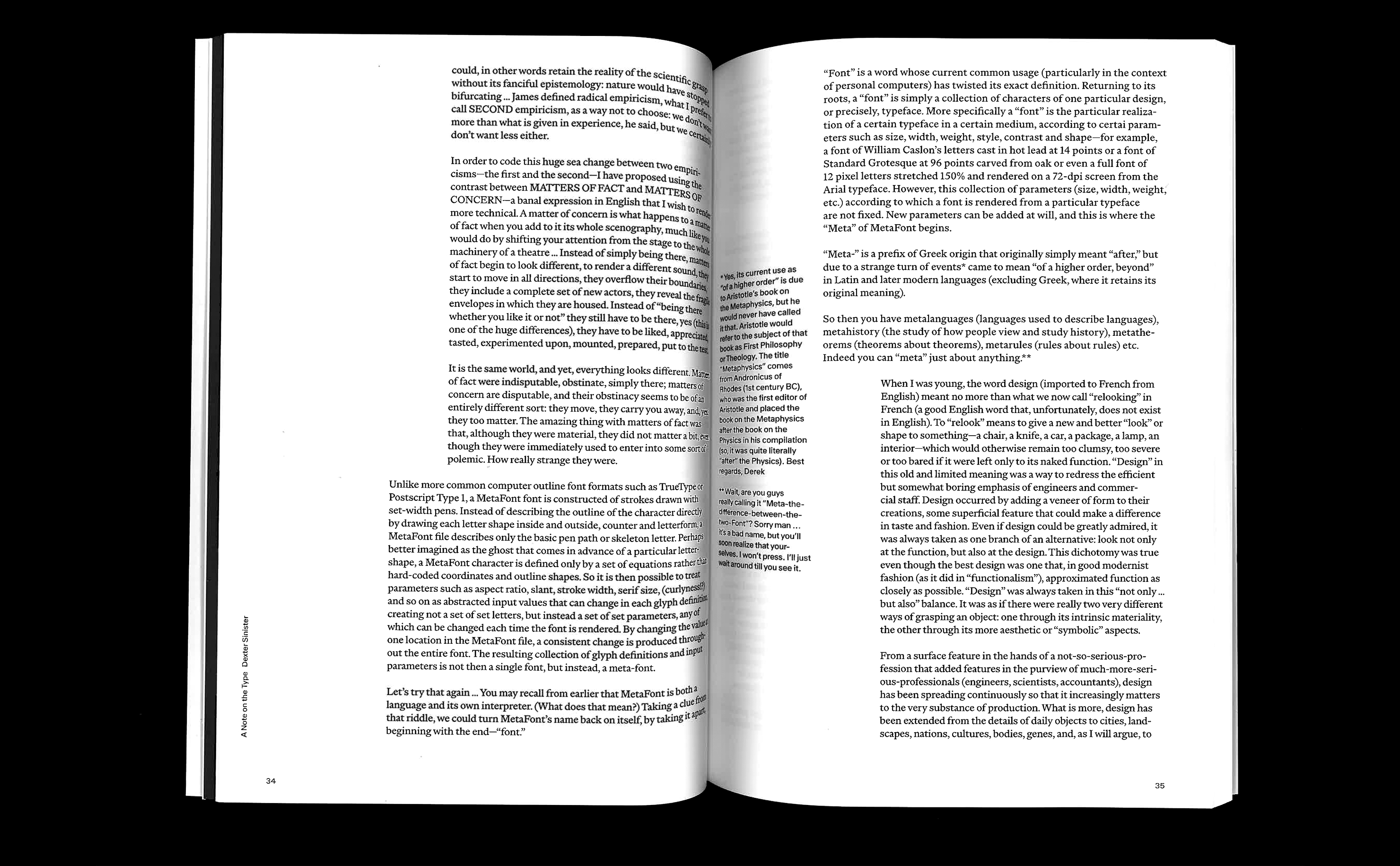 A MetaFont reader spread